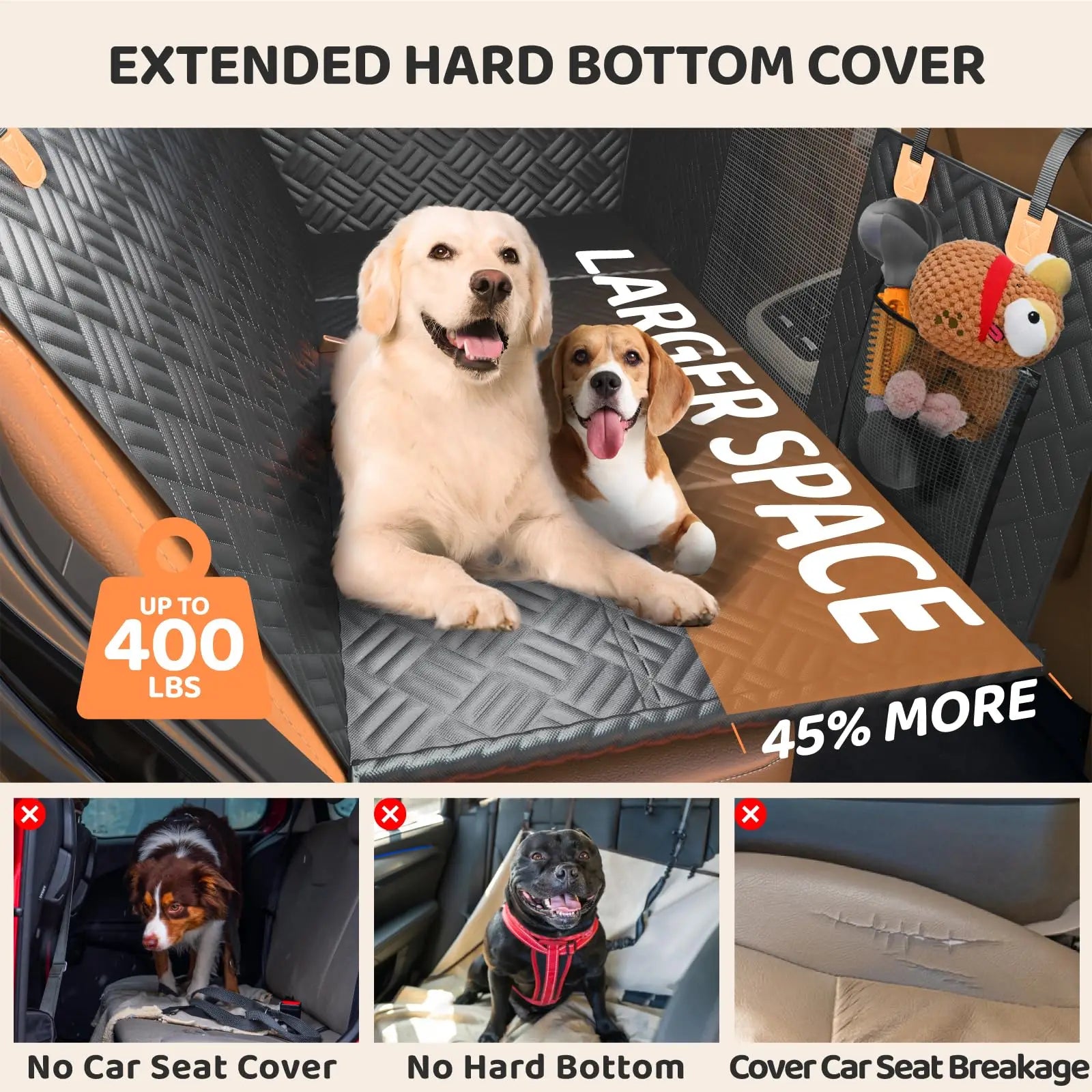 Car Rear Seat Dog Seat Cover