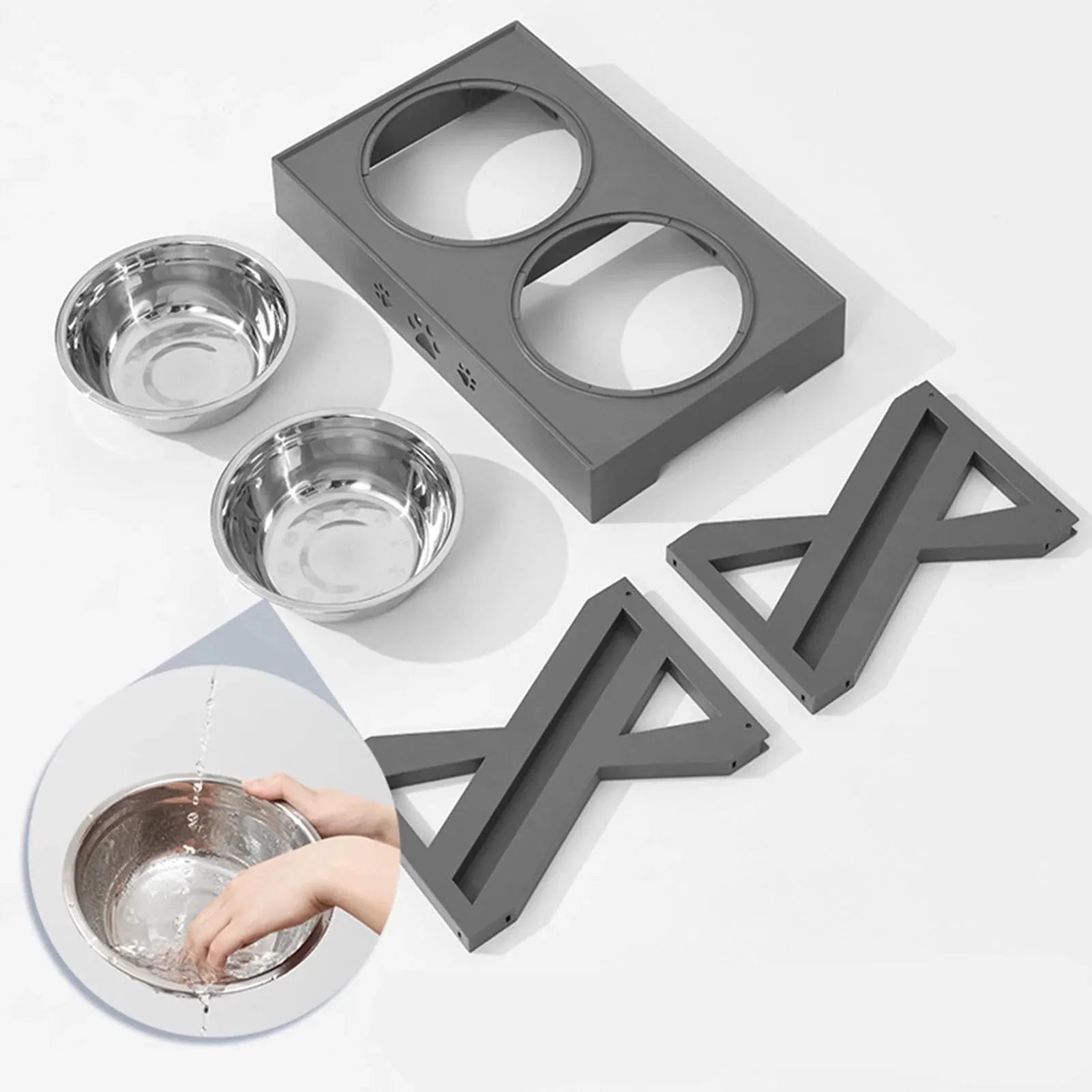 Stainless Steel Elevated Bowls