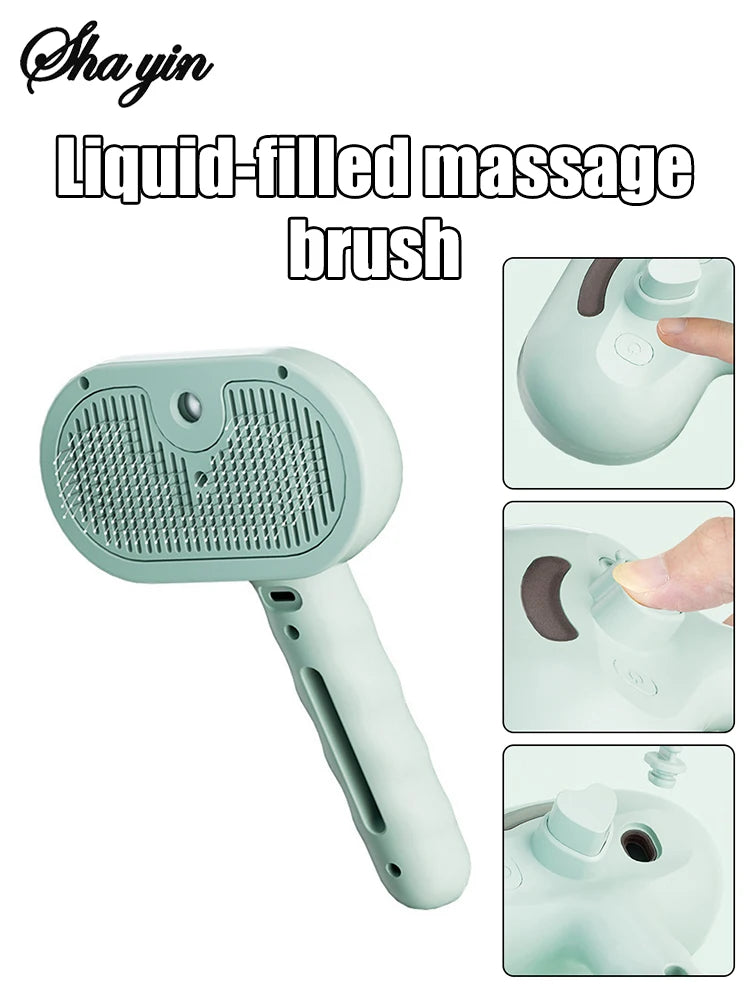 Rechargeable Steam Massage Grooming Brush